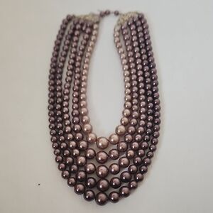 Possible Vintage chocolate Style Faux Pearls Necklace